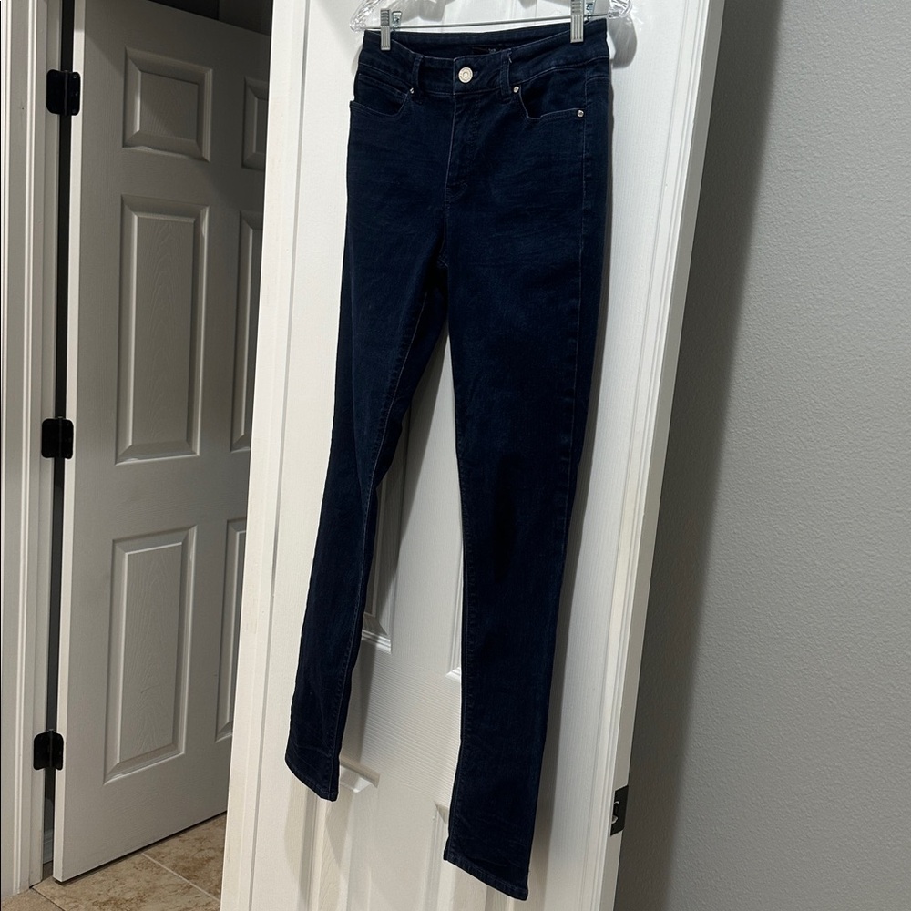 White House Black Market Women's Dark Blue Skinny Jeans